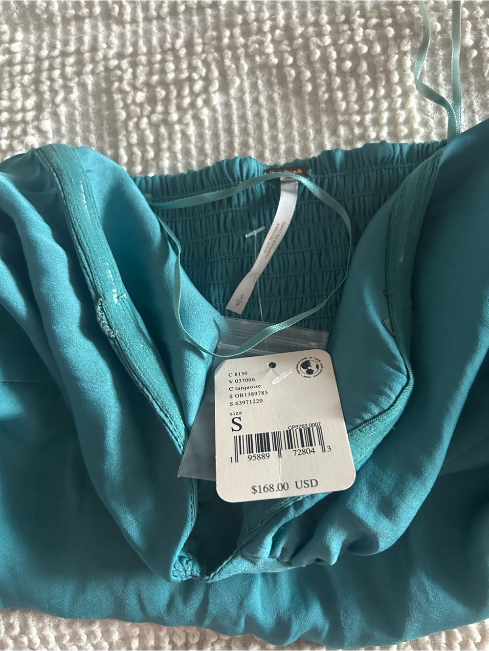 Free People Women’s Teal Strapless Ruffle Hem top and skirt set - Picture 5 of 6